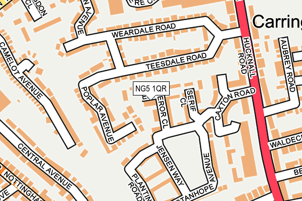 NG5 1QR map - OS OpenMap – Local (Ordnance Survey)