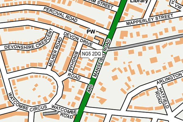 NG5 2DQ map - OS OpenMap – Local (Ordnance Survey)