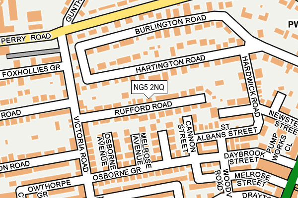NG5 2NQ map - OS OpenMap – Local (Ordnance Survey)