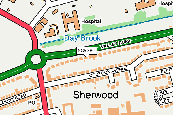 NG5 3BG map - OS OpenMap – Local (Ordnance Survey)