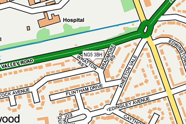 NG5 3BH map - OS OpenMap – Local (Ordnance Survey)