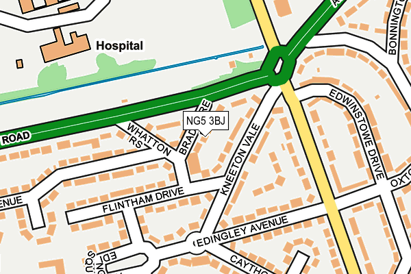 NG5 3BJ map - OS OpenMap – Local (Ordnance Survey)