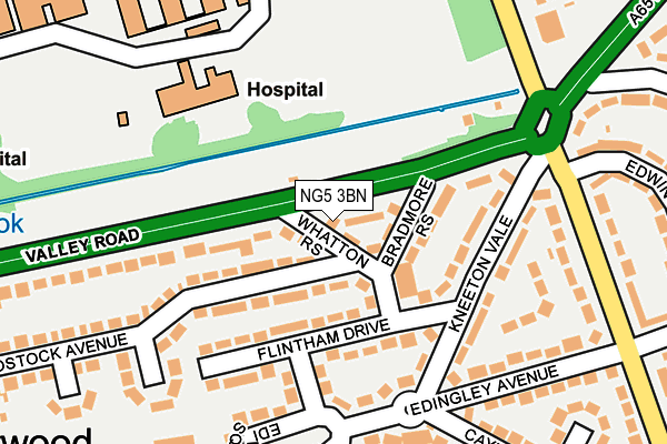 NG5 3BN map - OS OpenMap – Local (Ordnance Survey)