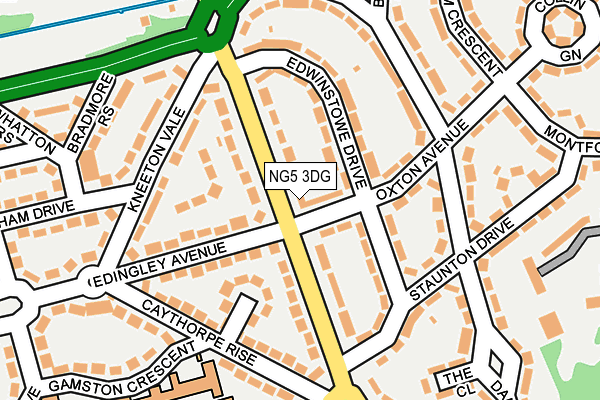 NG5 3DG map - OS OpenMap – Local (Ordnance Survey)