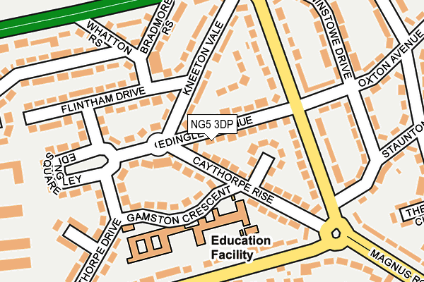 NG5 3DP map - OS OpenMap – Local (Ordnance Survey)