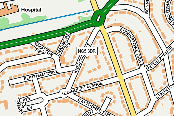 NG5 3DR map - OS OpenMap – Local (Ordnance Survey)