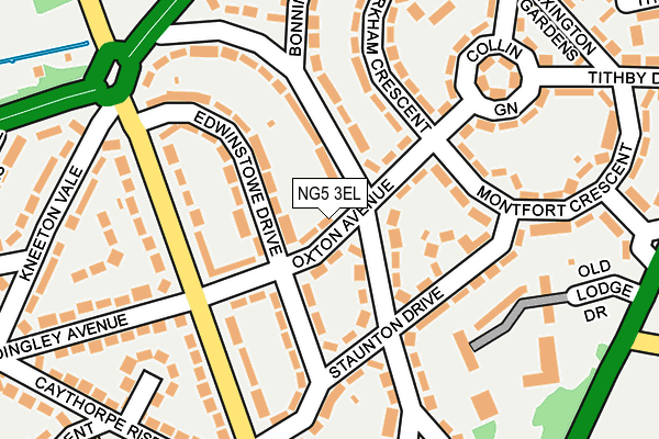 NG5 3EL map - OS OpenMap – Local (Ordnance Survey)