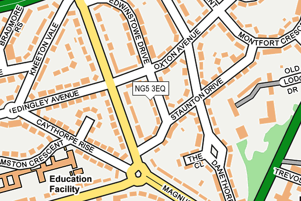 NG5 3EQ map - OS OpenMap – Local (Ordnance Survey)