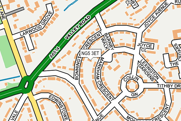 NG5 3ET map - OS OpenMap – Local (Ordnance Survey)