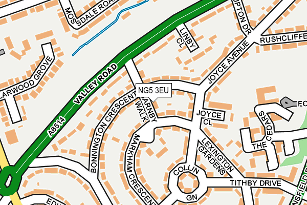 NG5 3EU map - OS OpenMap – Local (Ordnance Survey)