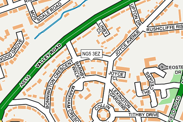 NG5 3EZ map - OS OpenMap – Local (Ordnance Survey)