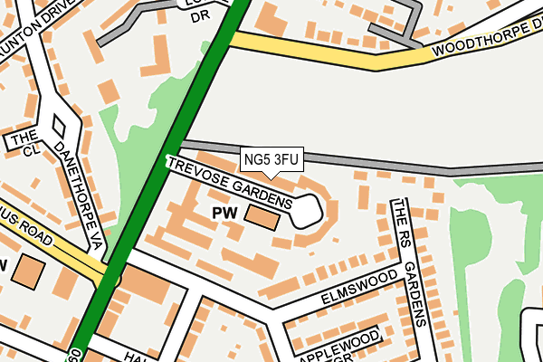 NG5 3FU map - OS OpenMap – Local (Ordnance Survey)