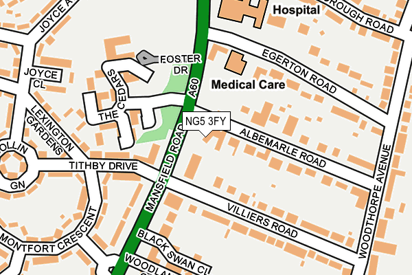 NG5 3FY map - OS OpenMap – Local (Ordnance Survey)