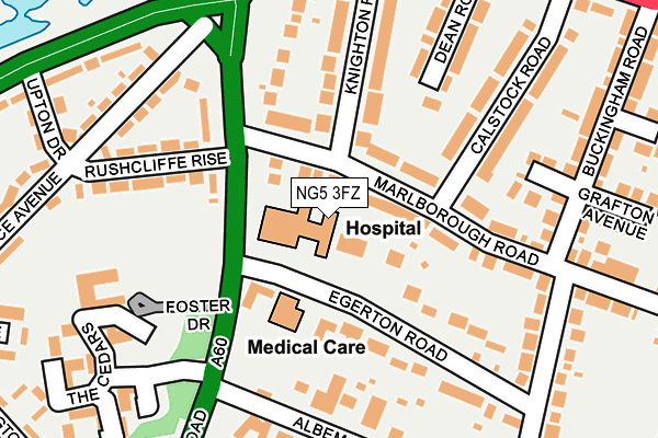 NG5 3FZ map - OS OpenMap – Local (Ordnance Survey)
