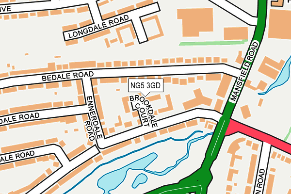NG5 3GD map - OS OpenMap – Local (Ordnance Survey)