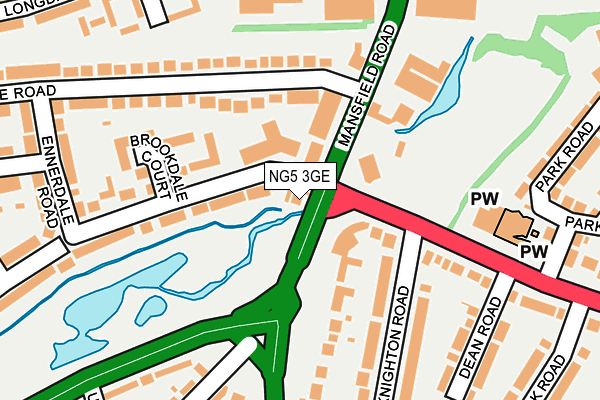 NG5 3GE map - OS OpenMap – Local (Ordnance Survey)