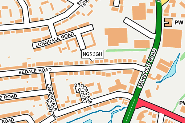 NG5 3GH map - OS OpenMap – Local (Ordnance Survey)