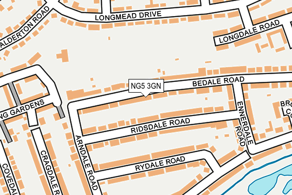 NG5 3GN map - OS OpenMap – Local (Ordnance Survey)