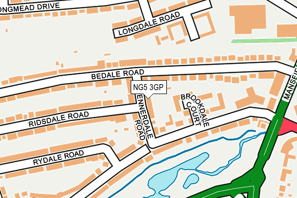 NG5 3GP map - OS OpenMap – Local (Ordnance Survey)