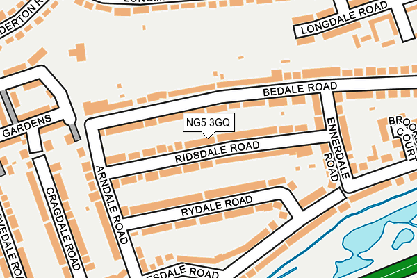 NG5 3GQ map - OS OpenMap – Local (Ordnance Survey)