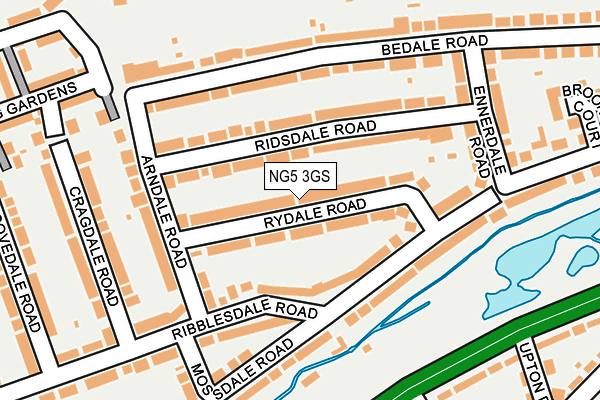 NG5 3GS map - OS OpenMap – Local (Ordnance Survey)