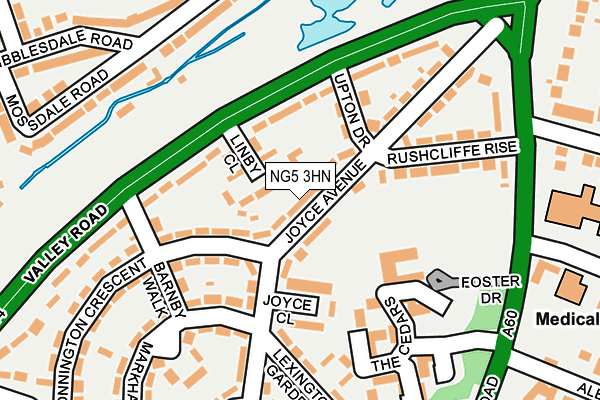 NG5 3HN map - OS OpenMap – Local (Ordnance Survey)