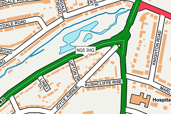 NG5 3HQ map - OS OpenMap – Local (Ordnance Survey)