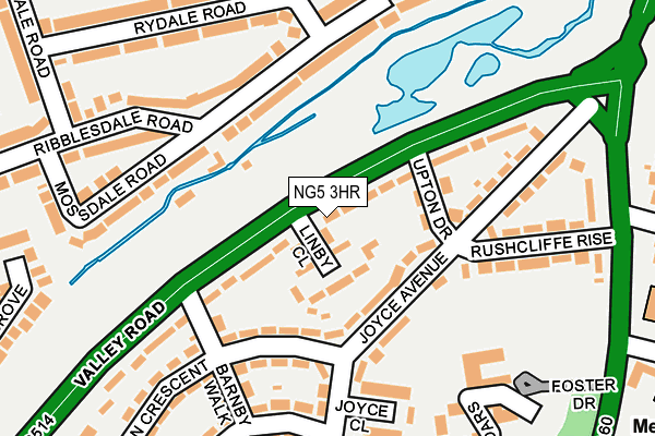 NG5 3HR map - OS OpenMap – Local (Ordnance Survey)