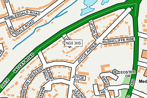 NG5 3HS map - OS OpenMap – Local (Ordnance Survey)