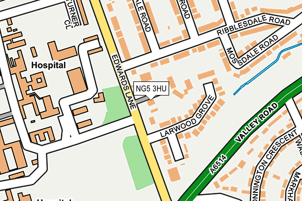 NG5 3HU map - OS OpenMap – Local (Ordnance Survey)
