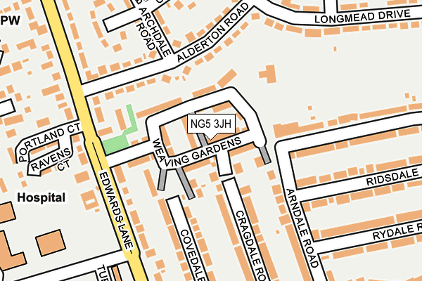 NG5 3JH map - OS OpenMap – Local (Ordnance Survey)