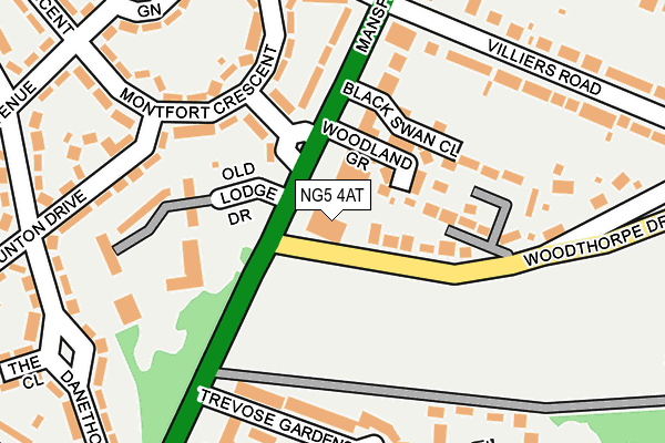 NG5 4AT map - OS OpenMap – Local (Ordnance Survey)
