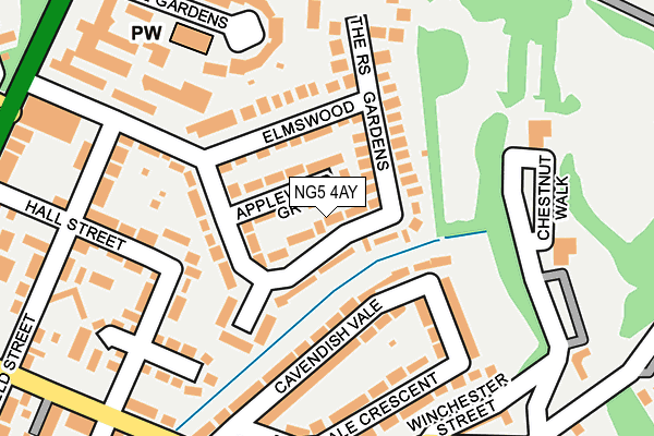 NG5 4AY map - OS OpenMap – Local (Ordnance Survey)