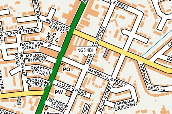 NG5 4BH map - OS OpenMap – Local (Ordnance Survey)