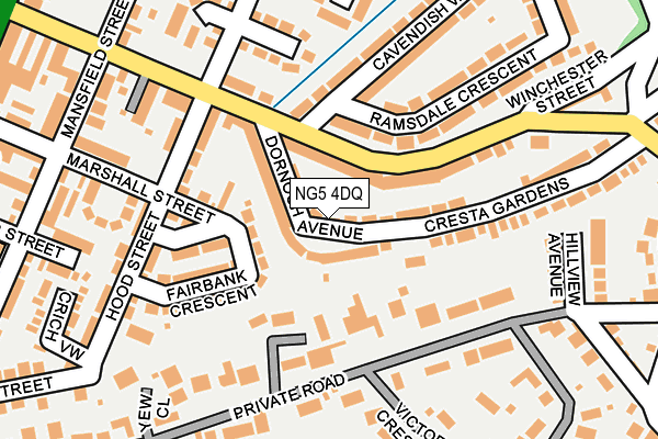 NG5 4DQ map - OS OpenMap – Local (Ordnance Survey)