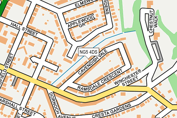 NG5 4DS map - OS OpenMap – Local (Ordnance Survey)