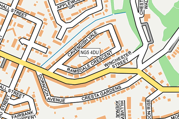 NG5 4DU map - OS OpenMap – Local (Ordnance Survey)