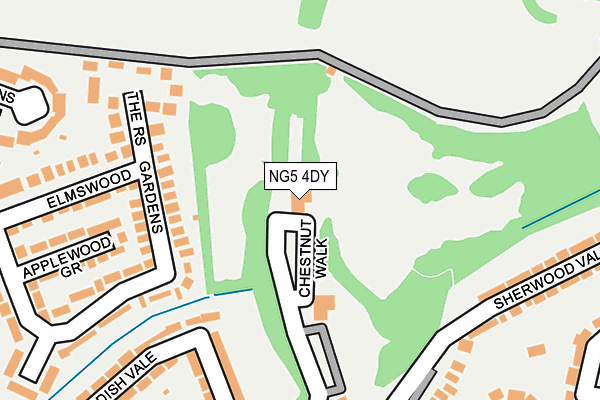 NG5 4DY map - OS OpenMap – Local (Ordnance Survey)