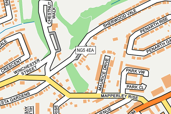 NG5 4EA map - OS OpenMap – Local (Ordnance Survey)