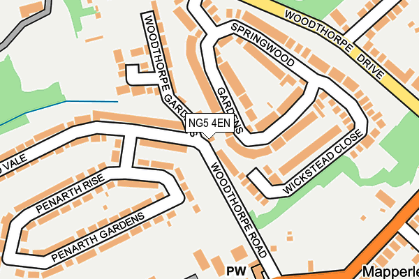 NG5 4EN map - OS OpenMap – Local (Ordnance Survey)