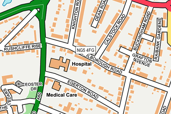 NG5 4FG map - OS OpenMap – Local (Ordnance Survey)