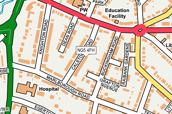 NG5 4FH map - OS OpenMap – Local (Ordnance Survey)