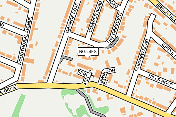 NG5 4FS map - OS OpenMap – Local (Ordnance Survey)