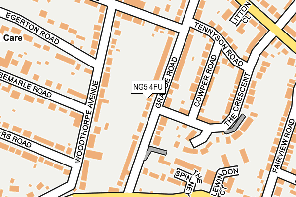 NG5 4FU map - OS OpenMap – Local (Ordnance Survey)