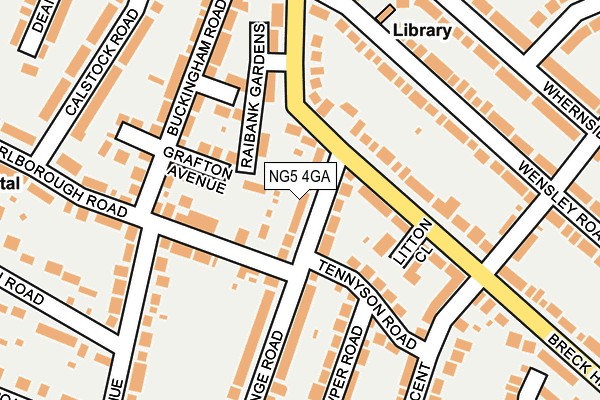 NG5 4GA map - OS OpenMap – Local (Ordnance Survey)