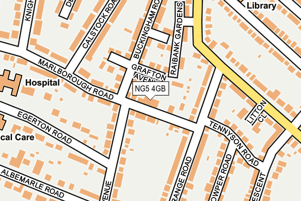 NG5 4GB map - OS OpenMap – Local (Ordnance Survey)