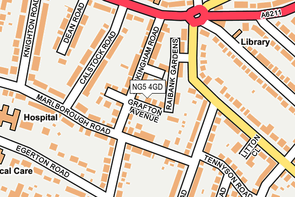 NG5 4GD map - OS OpenMap – Local (Ordnance Survey)