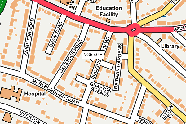 NG5 4GE map - OS OpenMap – Local (Ordnance Survey)
