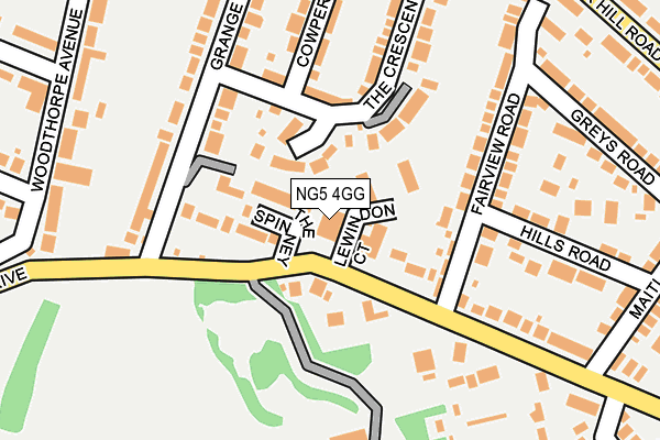 NG5 4GG map - OS OpenMap – Local (Ordnance Survey)