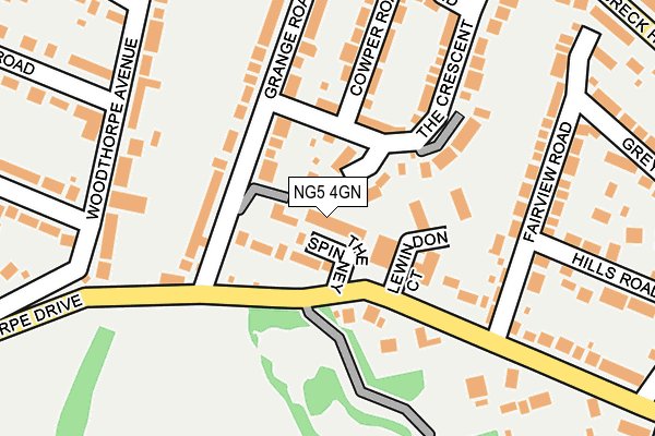 NG5 4GN map - OS OpenMap – Local (Ordnance Survey)